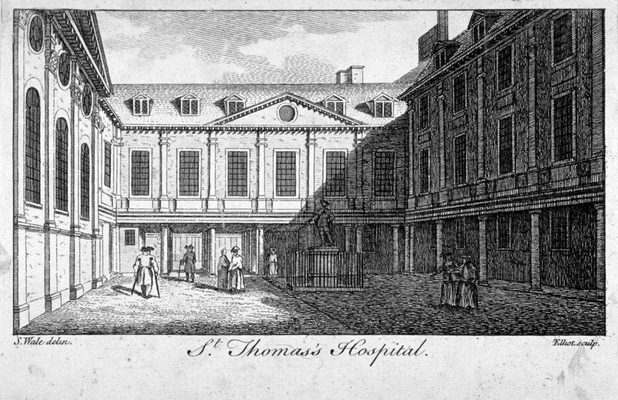 Patio central del Hospital de St Thomas, Southwark, Londres de William Elliot