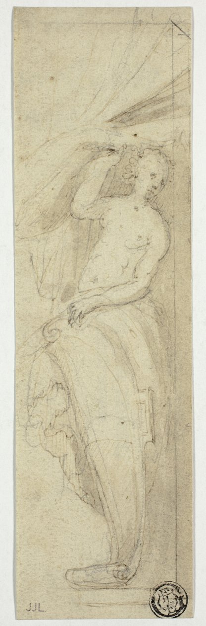 Figura femenina descorriendo la cortina de William Etty