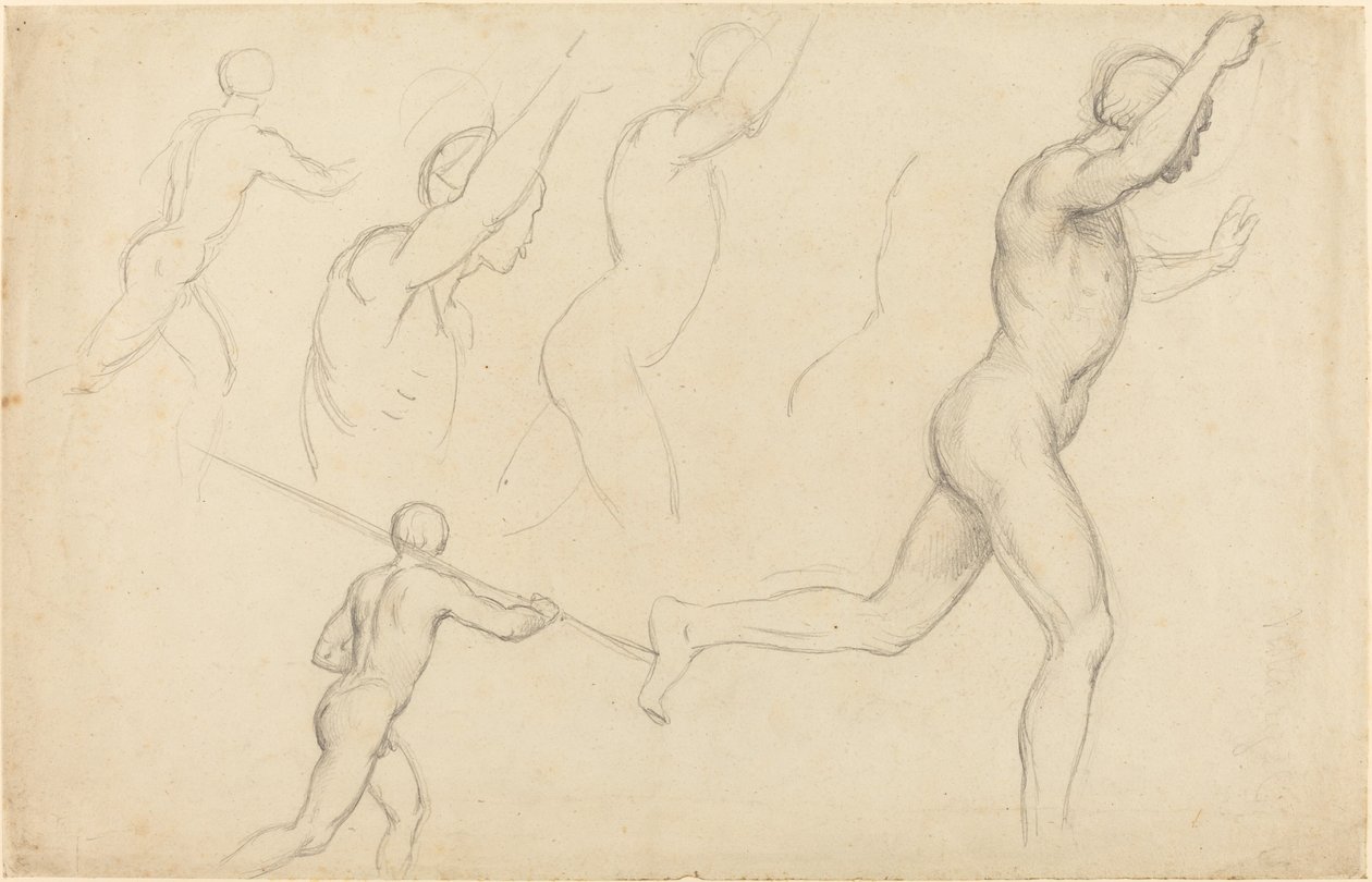 Estudios de hombres corriendo de William Etty