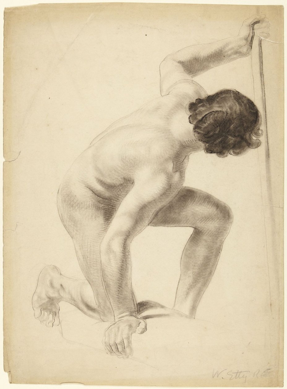 Estudio de una figura masculina de William Etty