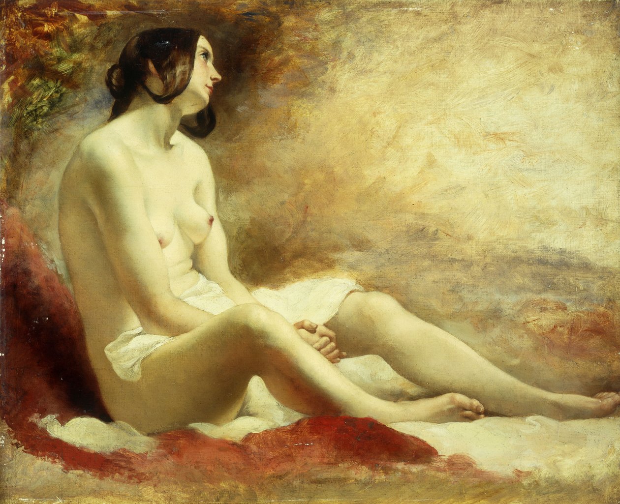 Estudio de un desnudo drapeado de William Etty