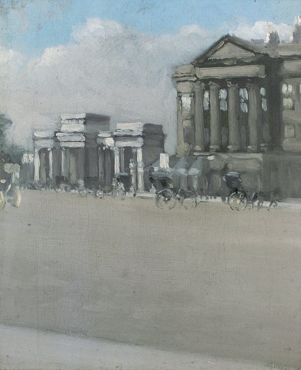 Hyde Park Corner en la niebla de William Evelyn Osbourne