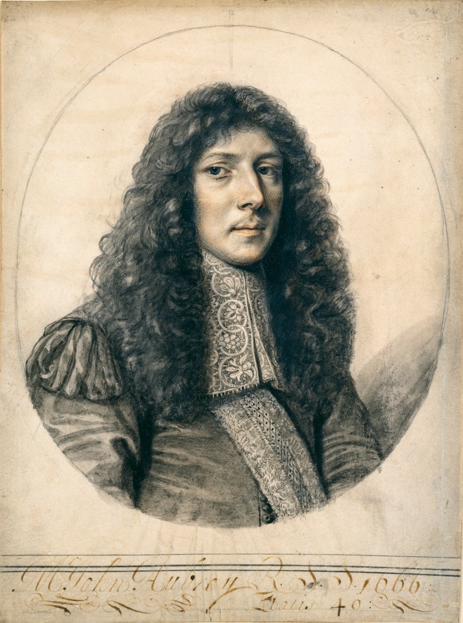 Retrato de John Aubrey, 1666 de William Faithorne