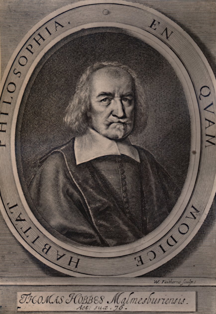 Thomas Hobbes, filósofo inglés, c. 1668 1894 de William Faithorne