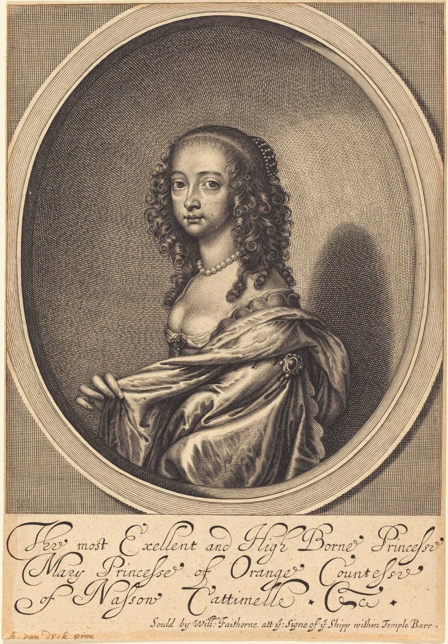 María, Princesa de Orange de William Faithorne after Sir Anthony van Dyck