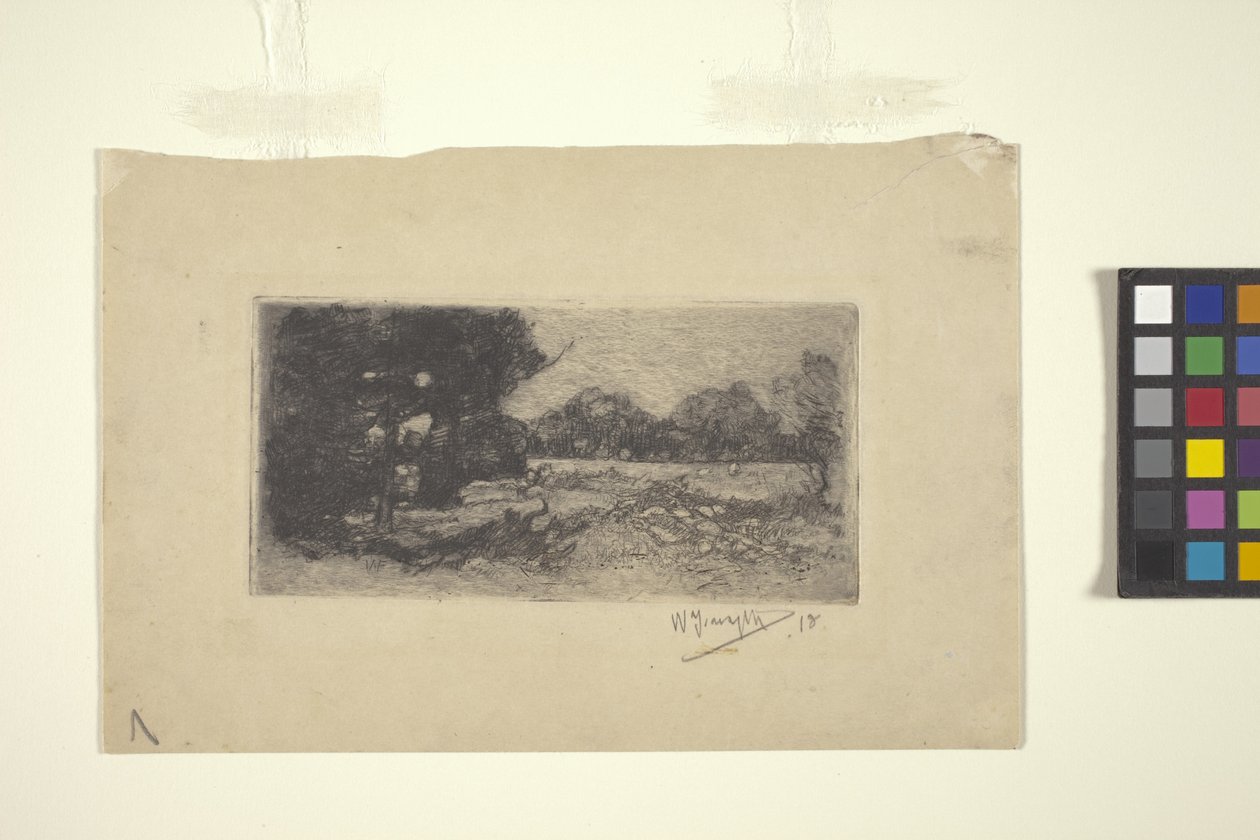Paisaje (aguafuerte) de William Forsyth