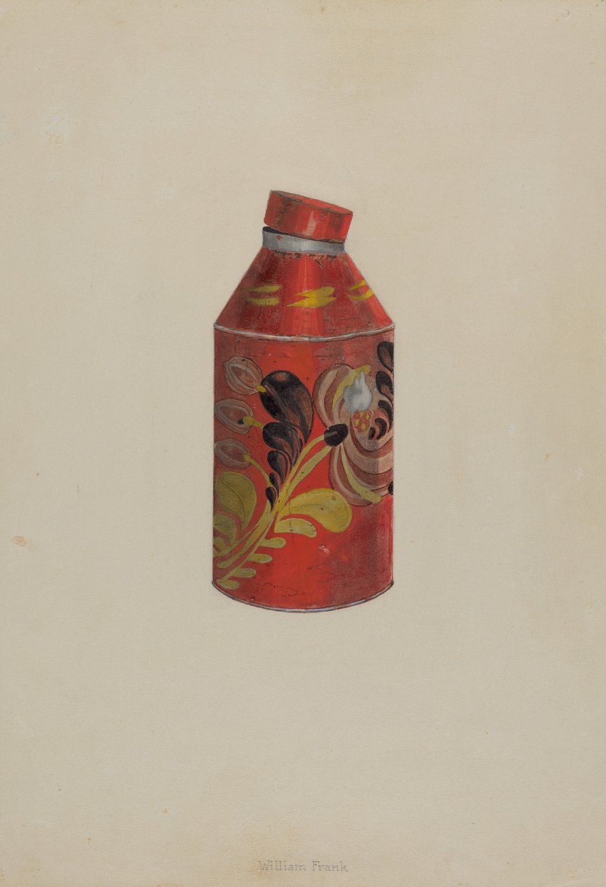 Caja de té de Toleware, c. 1938 de William Frank
