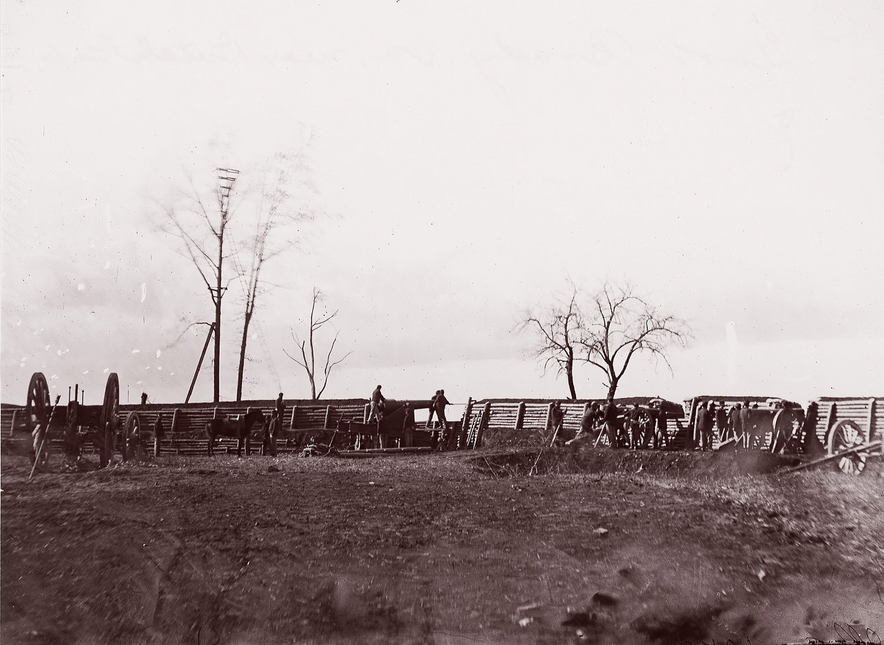 Fuerte Brady, Virginia, cerca de Dutch Gap de William Frank Browne