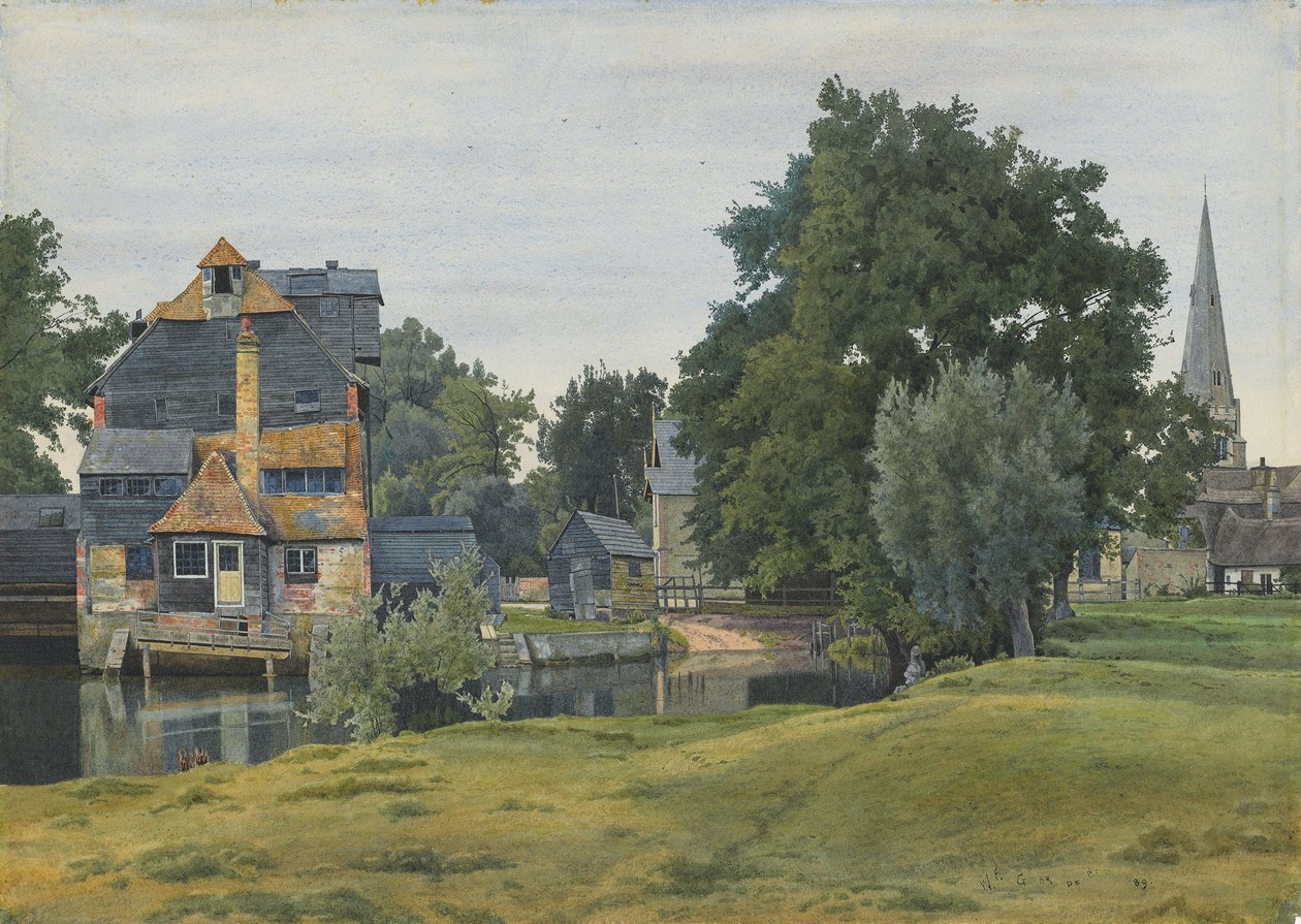 Molino de Houghton, cerca de St Ives, Huntingdonshire, 1889 de William Fraser Garden