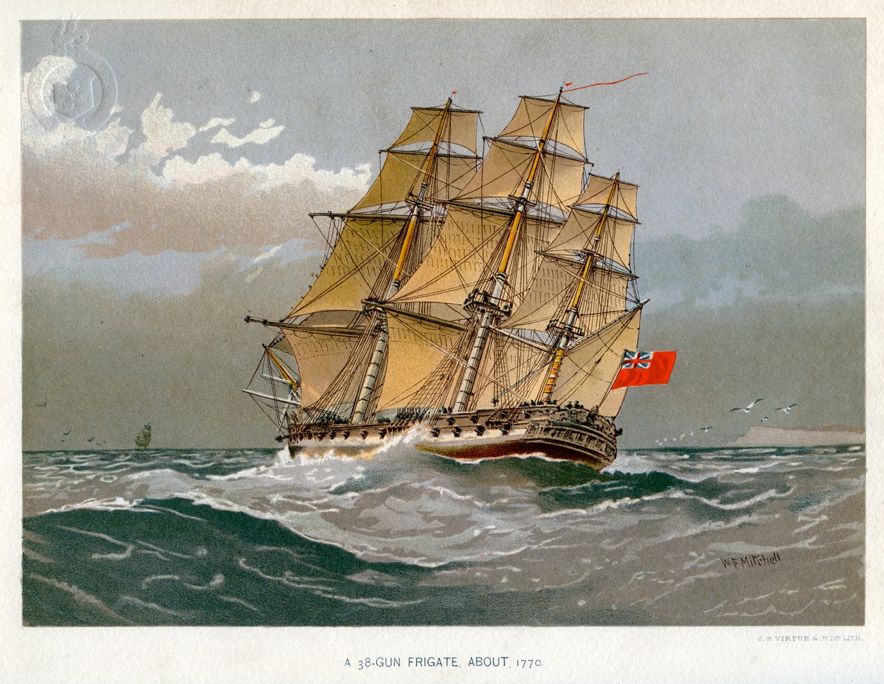 Fragata de 38 cañones de la Royal Navy de William Frederick Mitchell