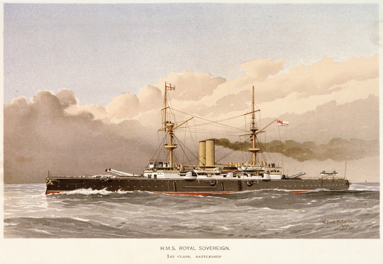 Acorazado HMS "Royal Sovereign de William Frederick Mitchell