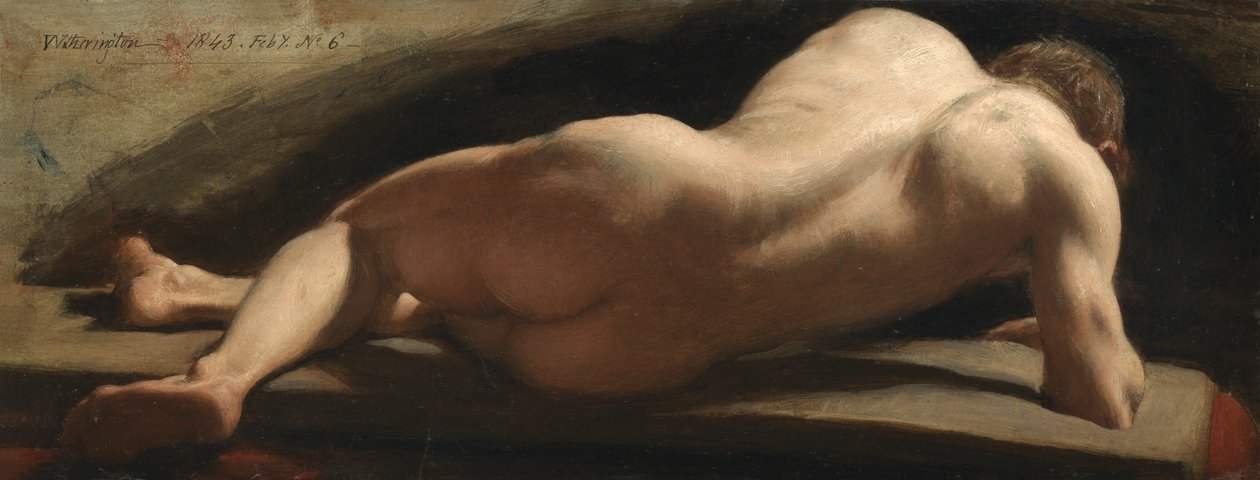 Desnudo Masculino, 1843 de William Frederick Witherington