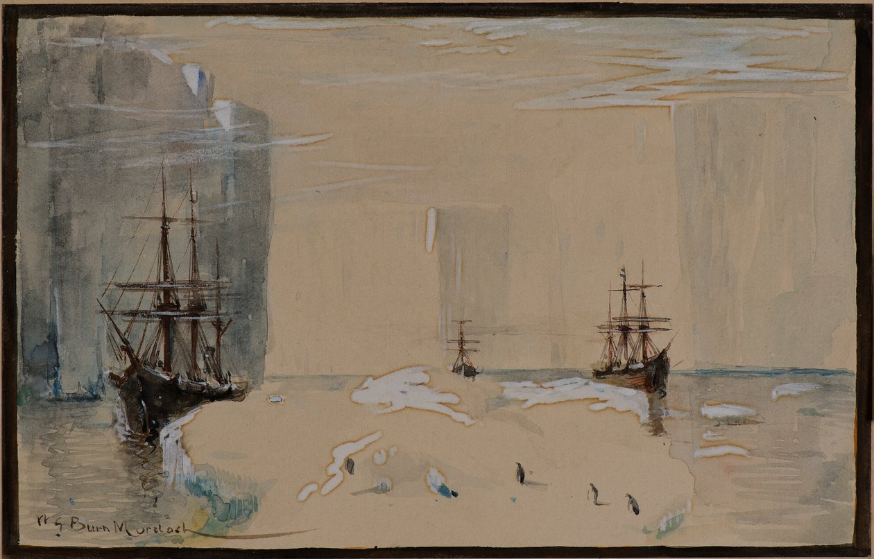 Boceto de la Expedición Ballenera Antártica de Dundee de William G. Burn Murdoch