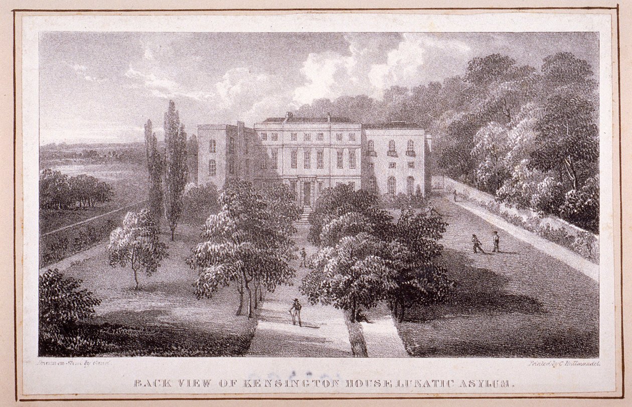 Vista del Asilo de Lunáticos de Kensington House, c.1830 de William Gauci