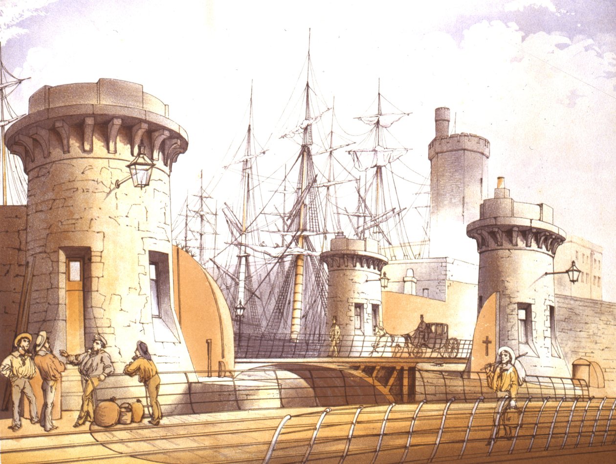 Puertas del muelle Stanley, 1864 de William Gavin Herdman