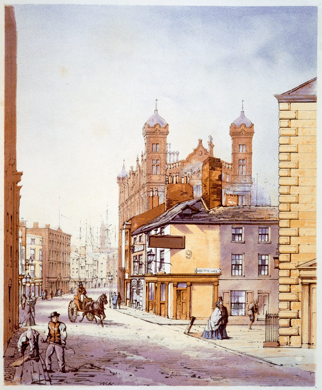 El hogar de los marineros, desde Hanover Street, Liverpool de William Gawin Herdman