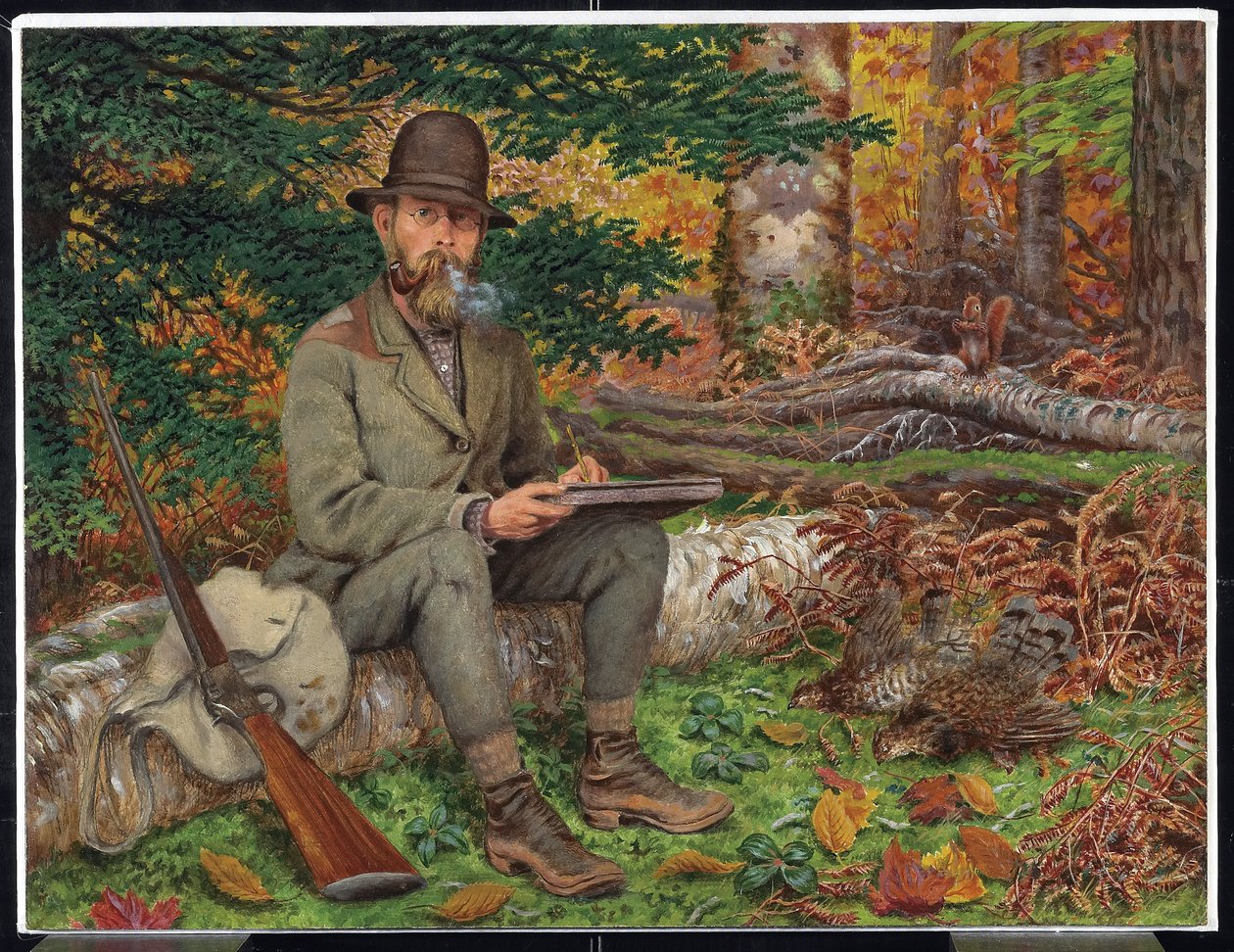 Autorretrato con Ropa de Caza, c.1875 de William George Richardson Hind