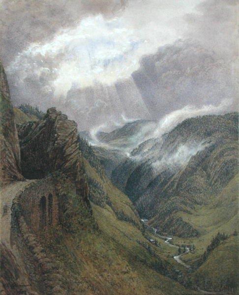 En el Viejo Camino de Ruskin entre Morez y Les Rousses, Jura de William Gersham Collingwood
