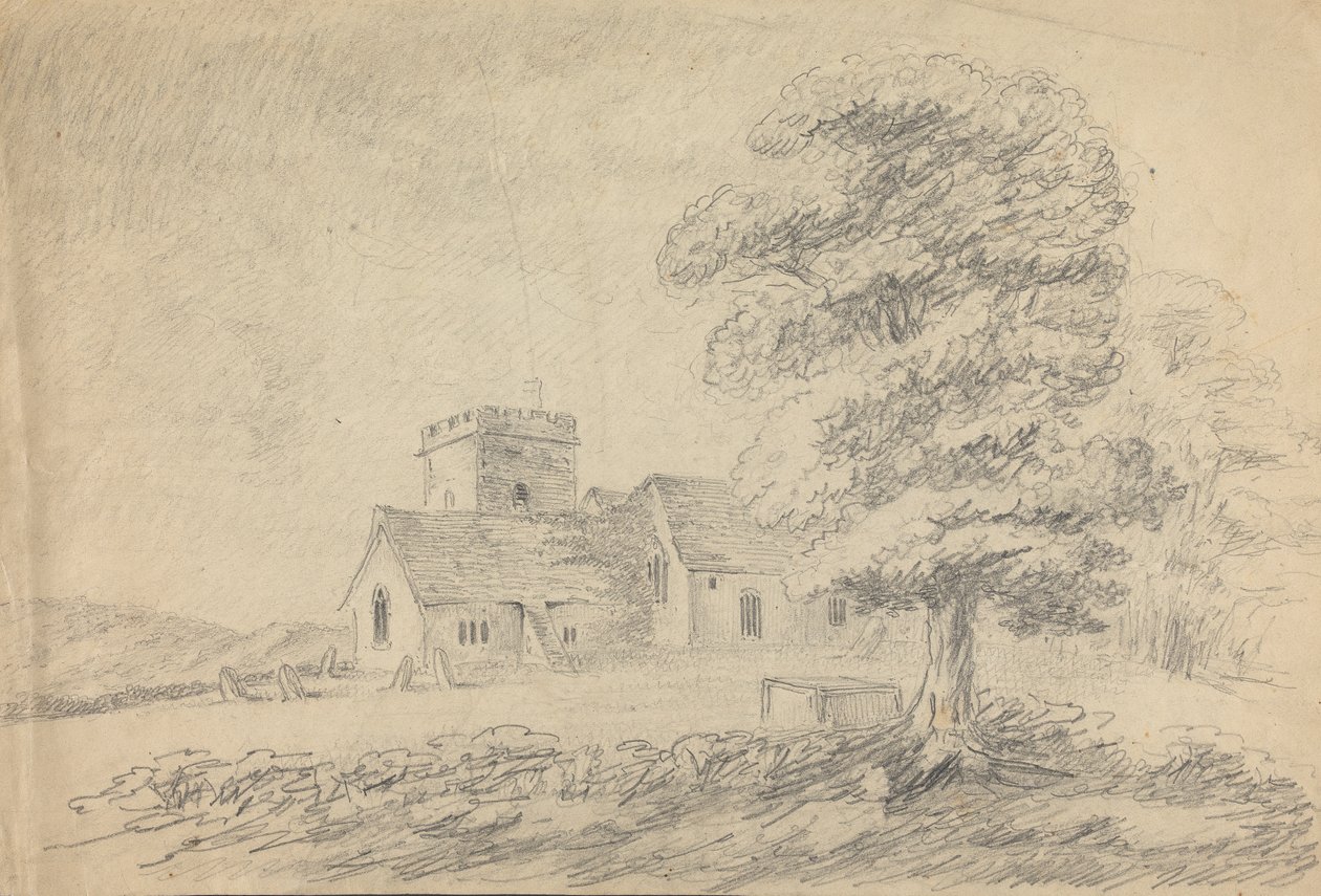 Vista de la iglesia de Boldre de William Gilpin