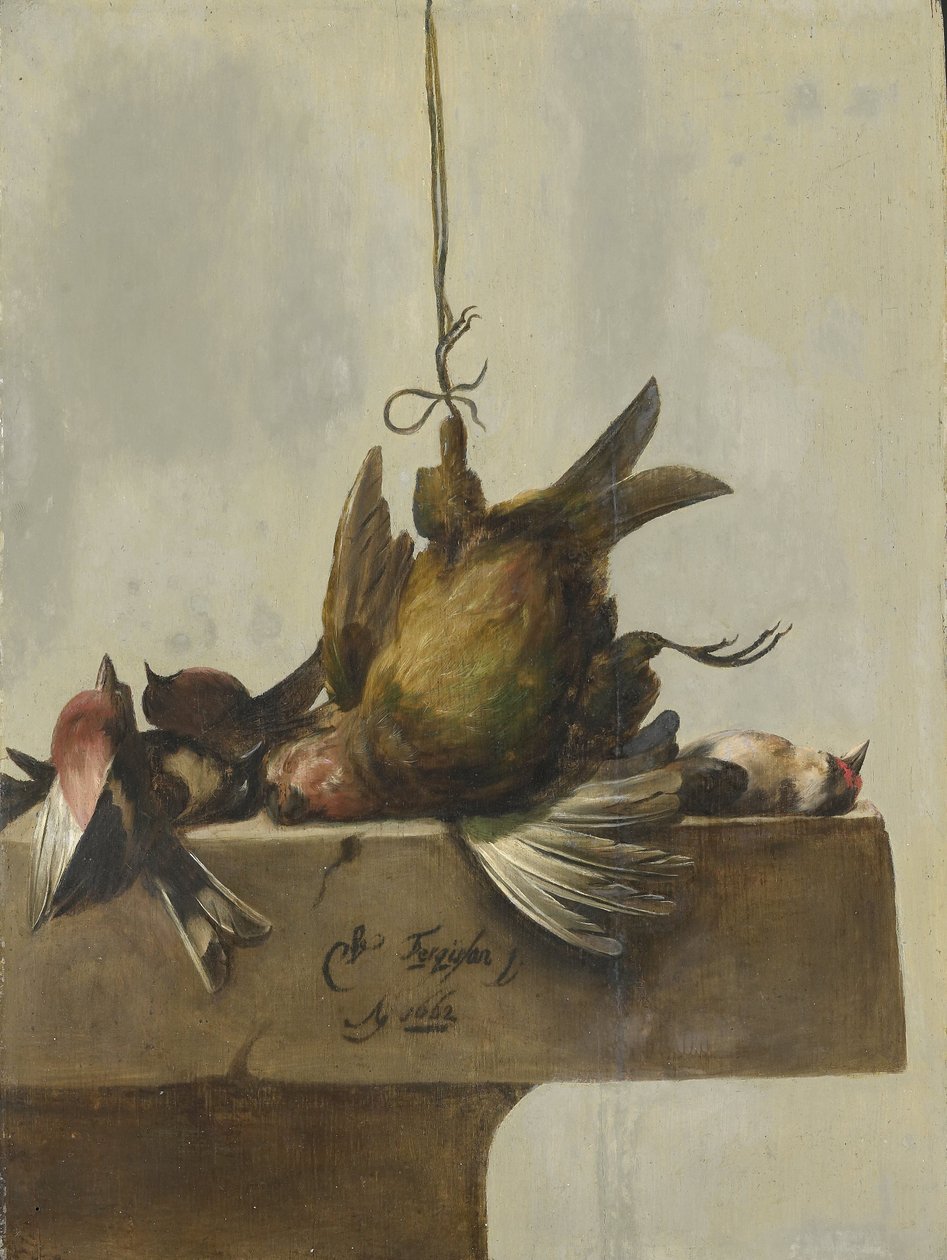 Naturaleza muerta con pájaros de William Gowe Ferguson