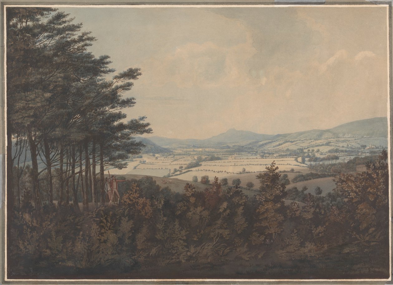 Paisaje con valle y montañas de William Green