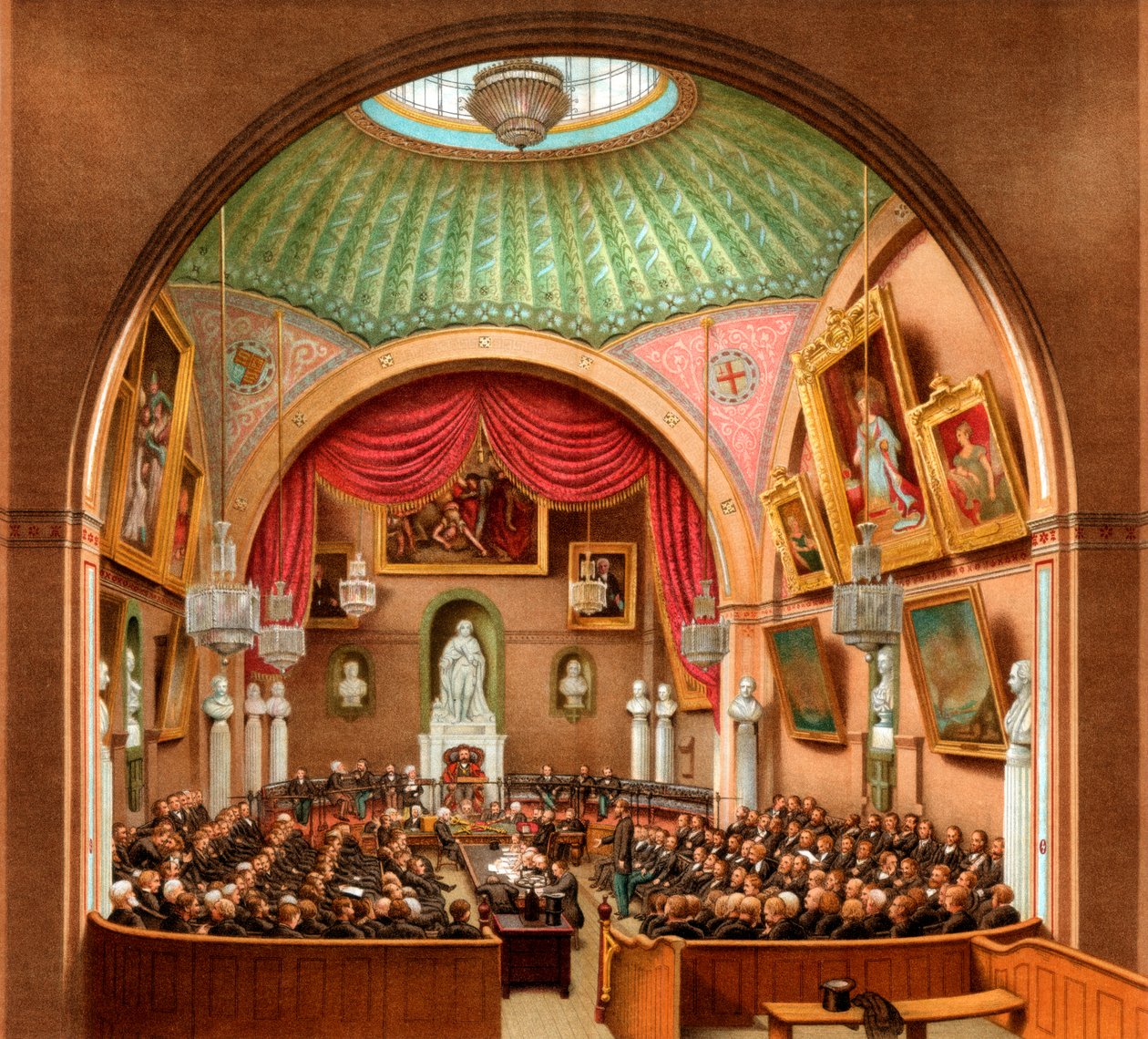 Sala del Consejo, Guildhall, Ciudad de Londres, 1886 de William Griggs