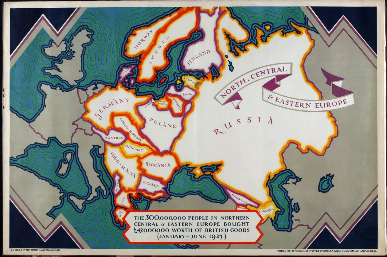 Europa del Norte, Central y Oriental, de la serie "Adónde van nuestras exportaciones". de William Grimmond