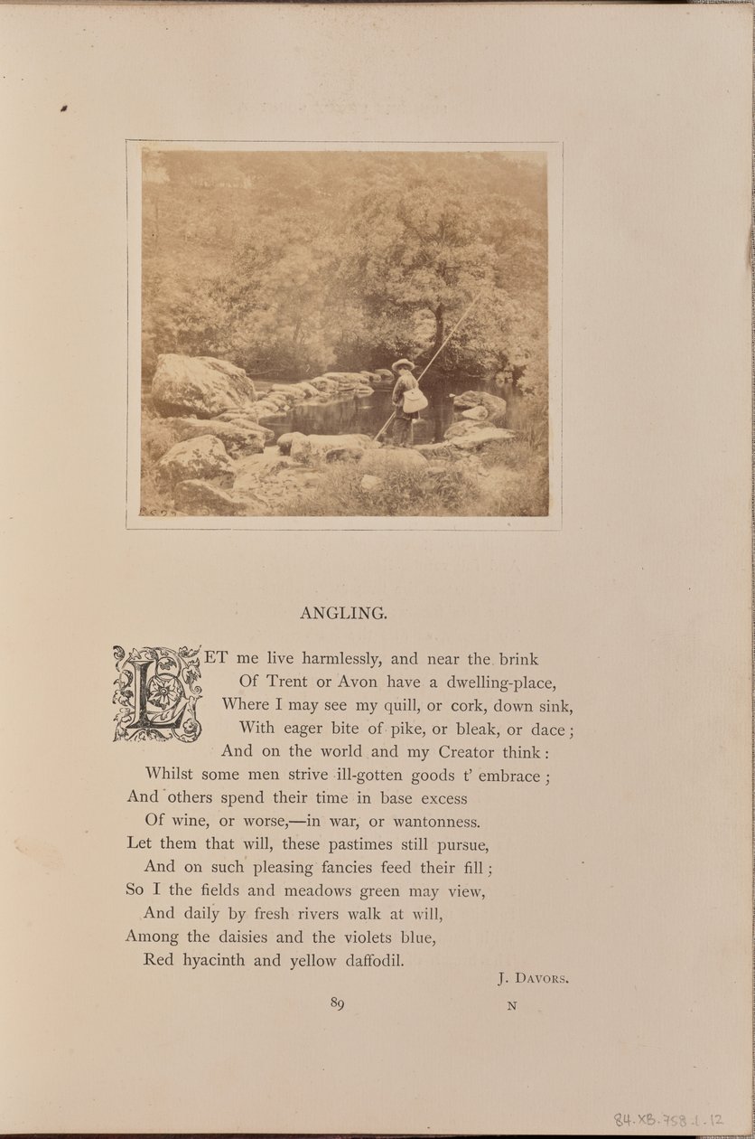[Un niño con una caña de pescar y una nasca, Inglaterra] de William Grundy