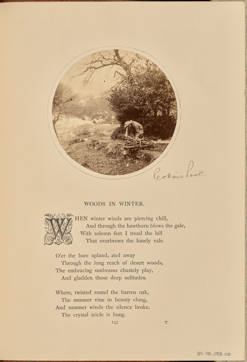 [Un hombre recogiendo leña, Inglaterra] de William Grundy