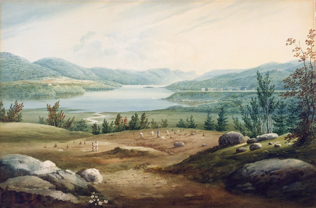 Río Hudson en West Point, Nueva York, 1820 de William Guy Wall