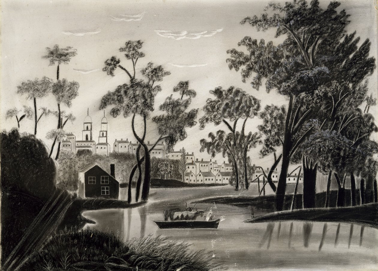 Escena pastoral, probablemente 1825-1850 de William Guy after Wall