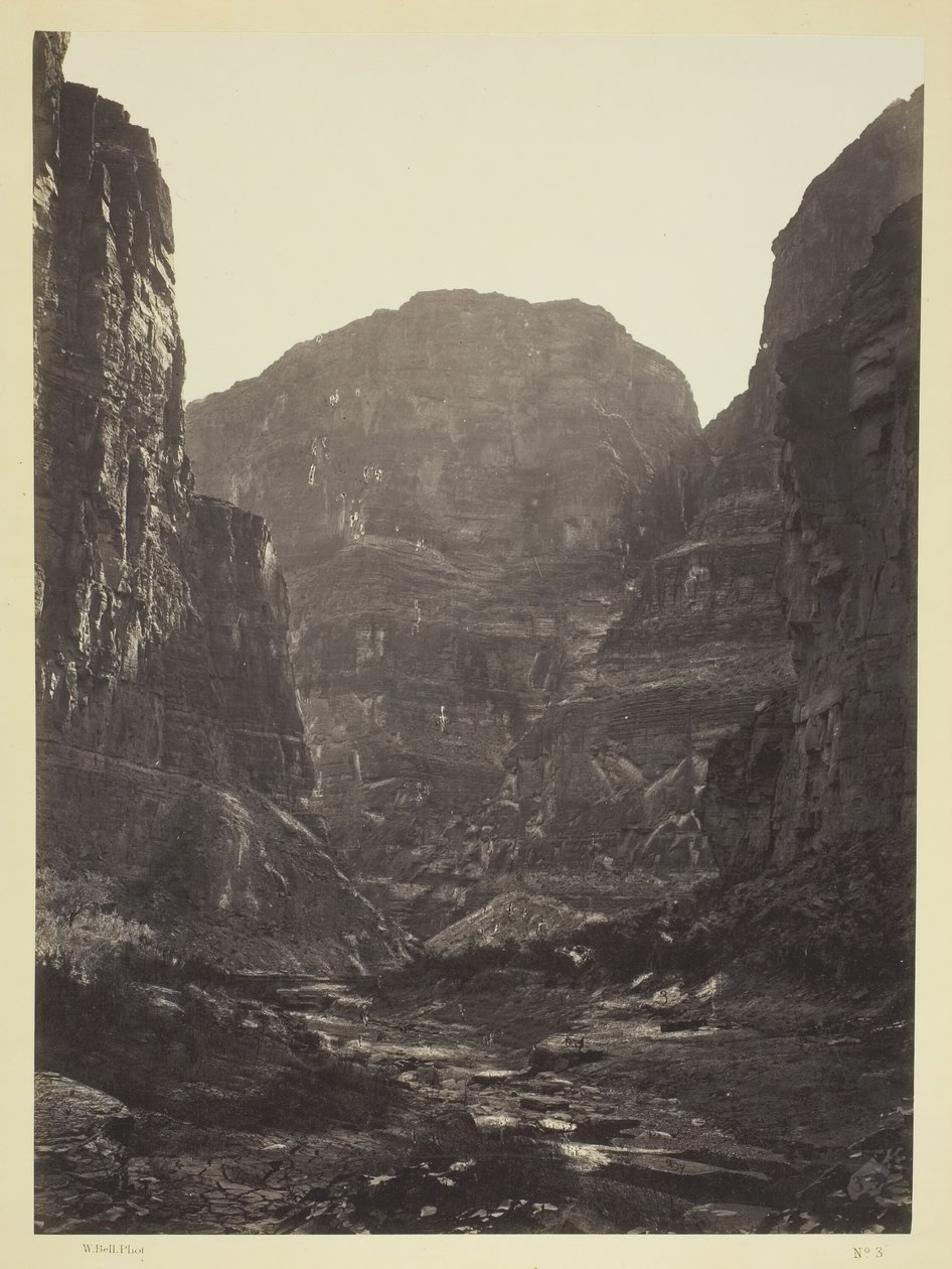 Cañón de Kanab Wash, Río Colorado, mirando al sur, 1872 de William H. Bell