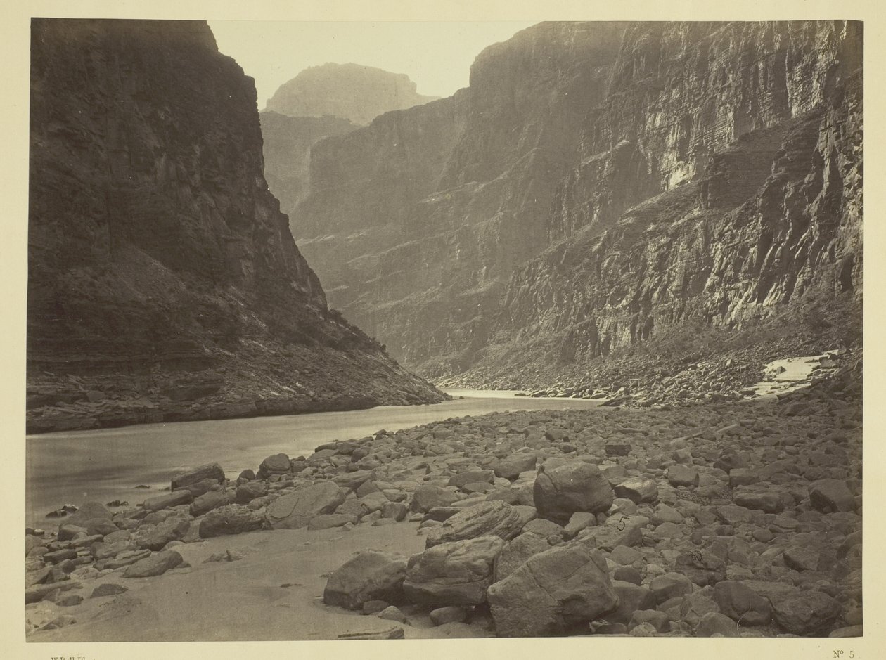 Río Colorado, desembocadura de Kanab Wash, mirando al oeste de William H. Bell