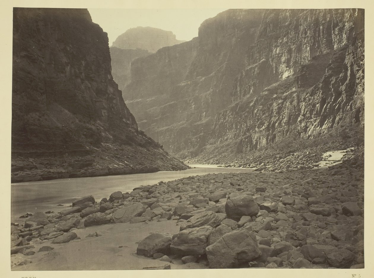 Río Colorado, boca del cañón Kanab, mirando al oeste, 1872 de William H. Bell