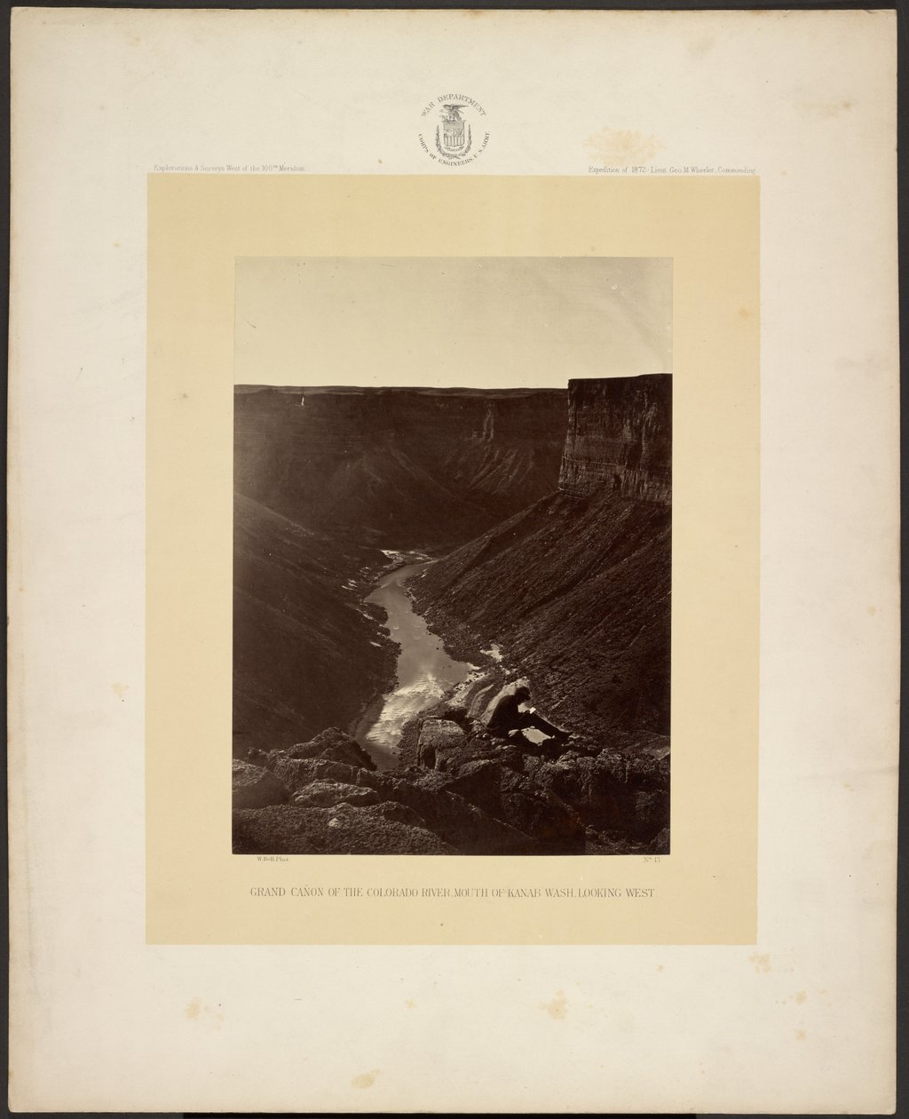 Gran Cañón del Río Colorado, desembocadura del Kanab Wash, mirando al oeste de William H. Bell