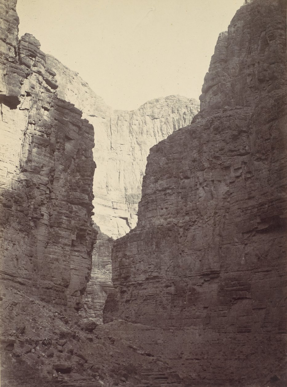 Paredes de Piedra Caliza, Kanab Wash, Río Colorado, 1872 de William H. Bell
