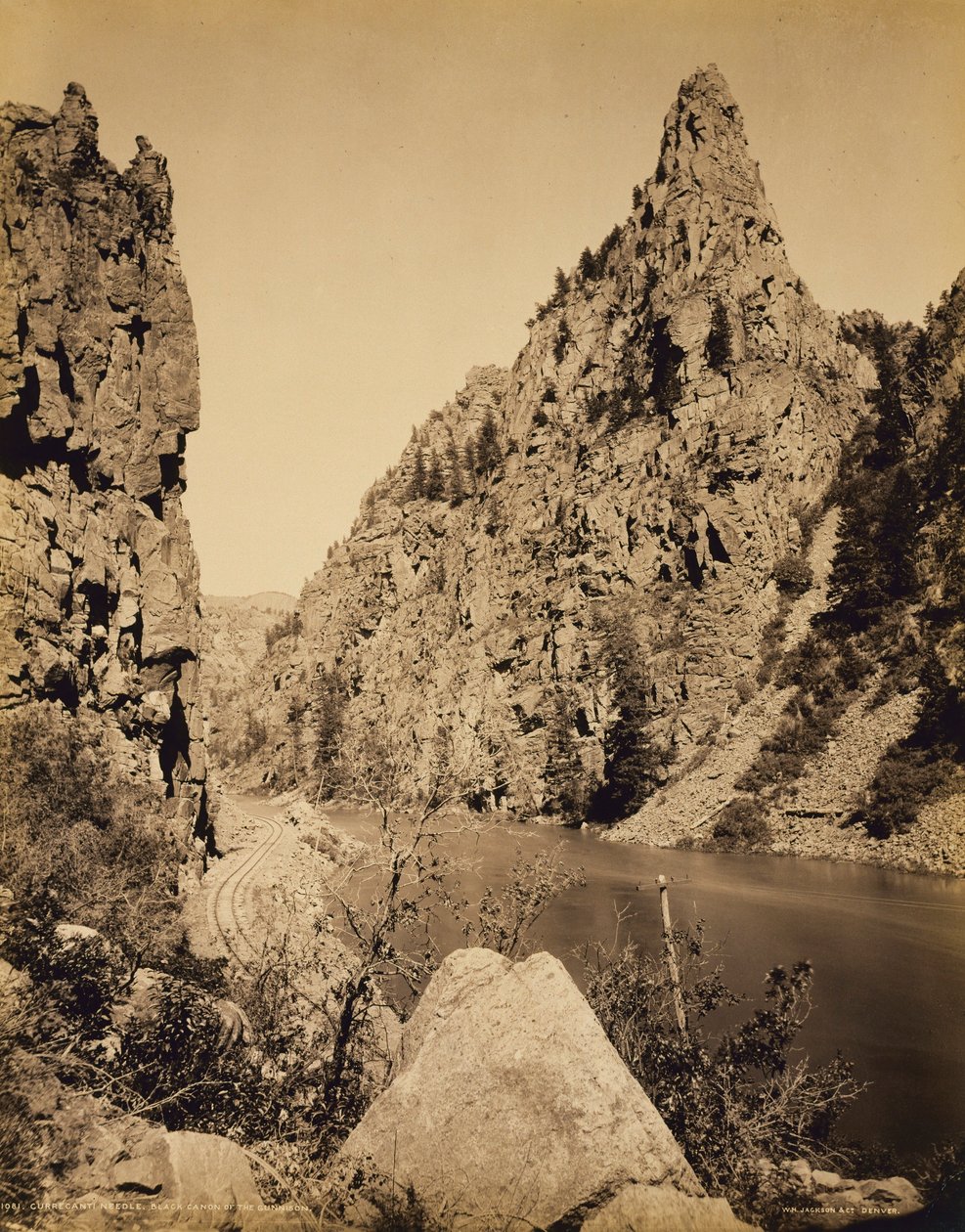 Aguja Currecanti, Cañón Negro del Gunnison de William H. Jackson