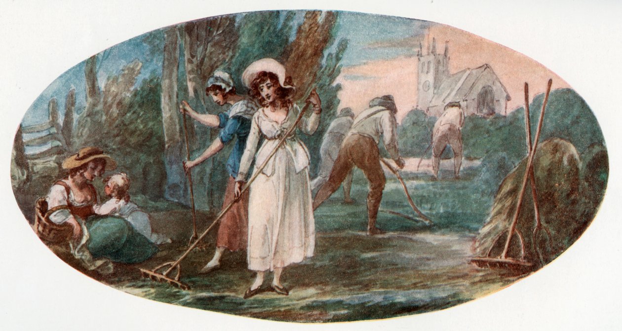 Haciendo heno, 1912 de William Hamilton
