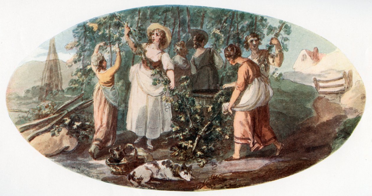 Recolección de Lúpulo, 1912 de William Hamilton
