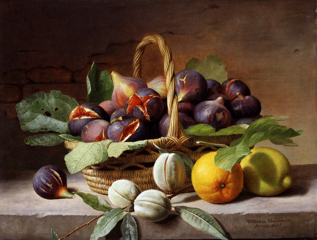 Bodegón con higos y nueces de William Hammer