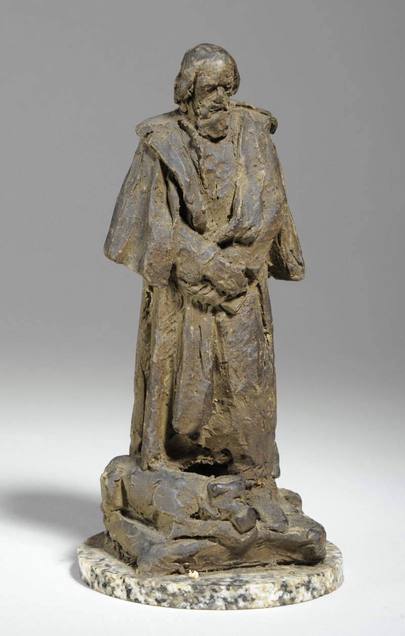 Maqueta para Alfred, Lord Tennyson sentado en el Trinity College, Cambridge, c.1909 de William Hamo Thornycroft