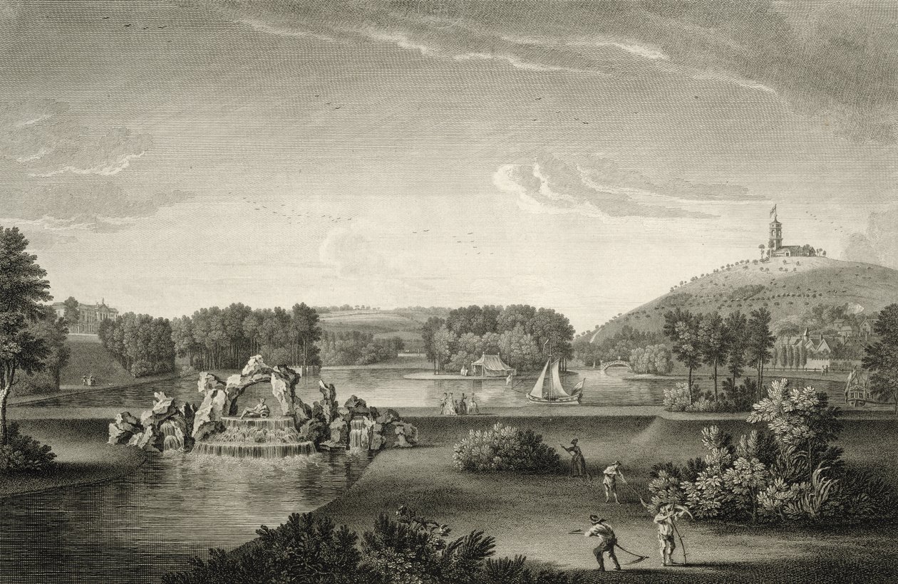 West Wycombe Park, grabado por William Woollett de William Hannan