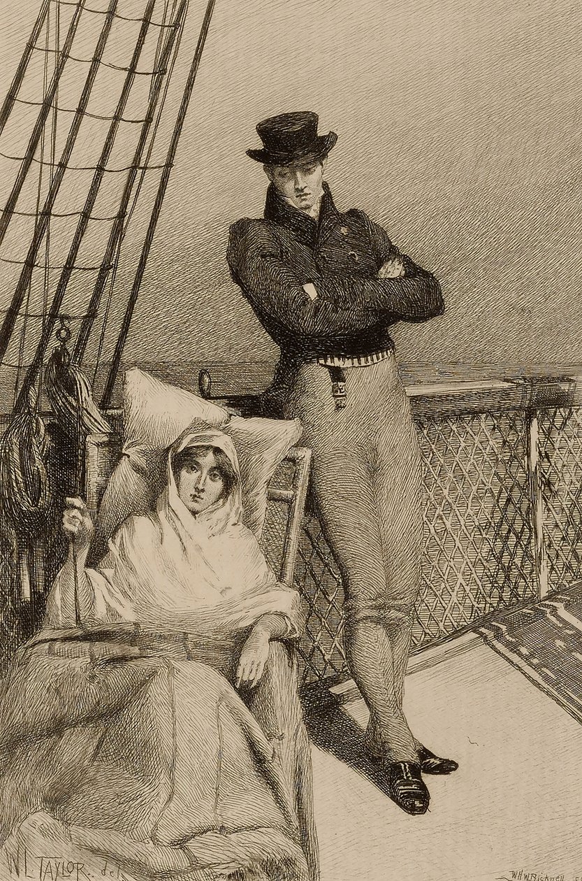 Sin título (pareja en cubierta de barco) de William Harry Warren Bicknell