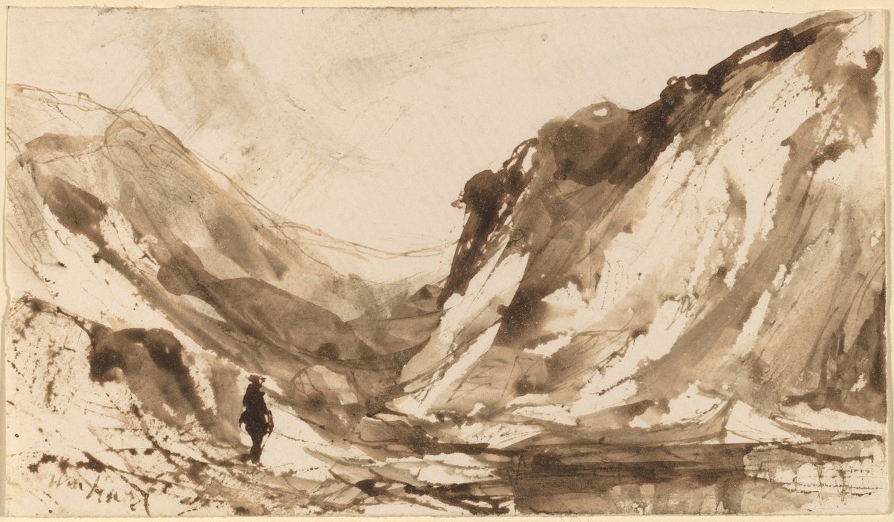 Valle profundo en paisaje montañoso de William Hart