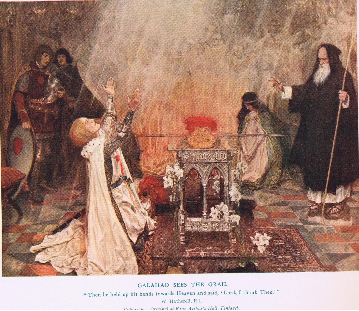 Galahad ve el Grial, ilustración de 