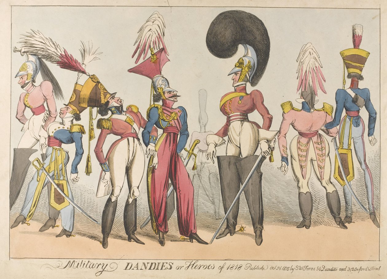 Dandis militares o Héroes de 1818, 1818 de William Heath