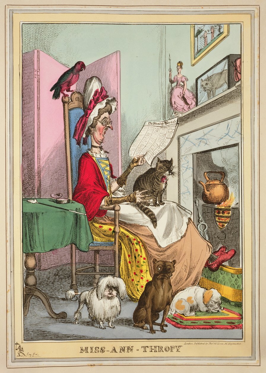 Miss-Ann-Thropy, publicado por Thomas McLean, Londres de William Heath
