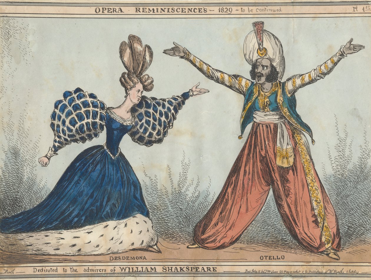 Reminiscencias de la ópera: Desdémona y Otelo de William Heath