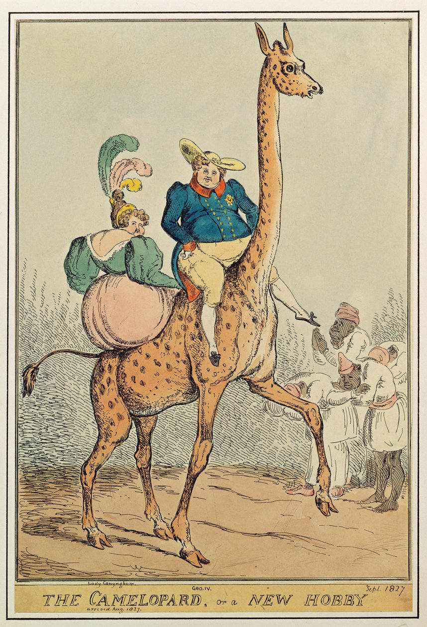 El camaleopardo, o un nuevo pasatiempo, 1827 de William Heath
