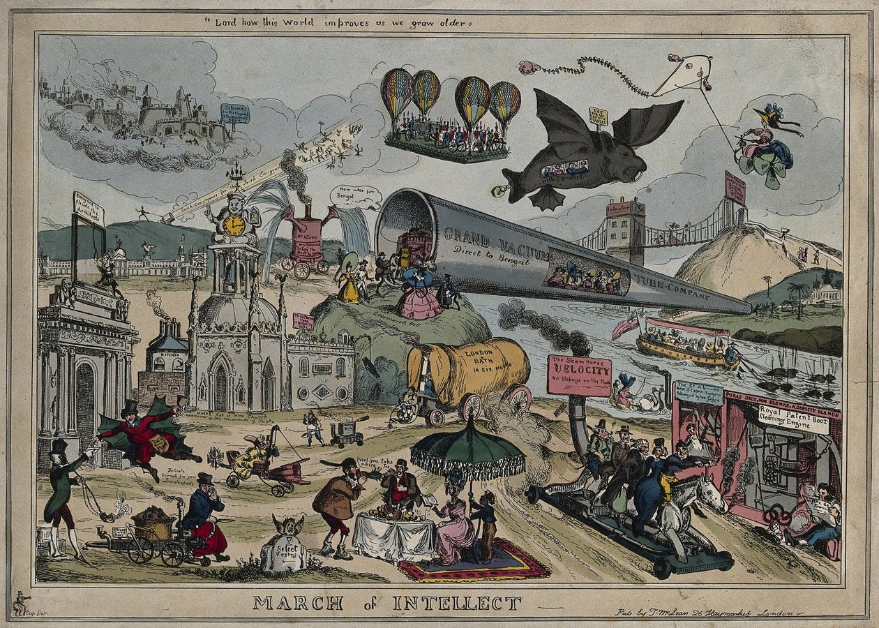 La marcha del intelecto, 1829 de William Heath